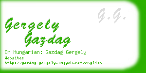 gergely gazdag business card